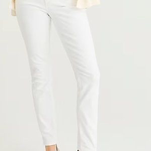 9" toothpick jean in white wash